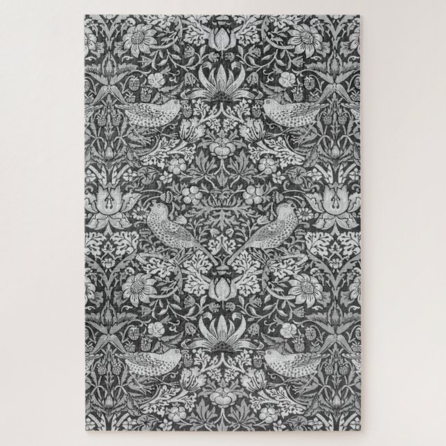 Quebra-cabeça Cinza de Morango, William Morris (Vertical)