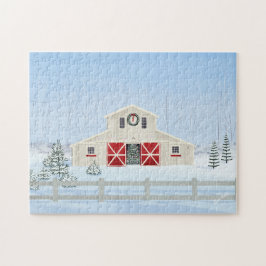 Quebra-cabeça Cinza de Natal Branca de inverno