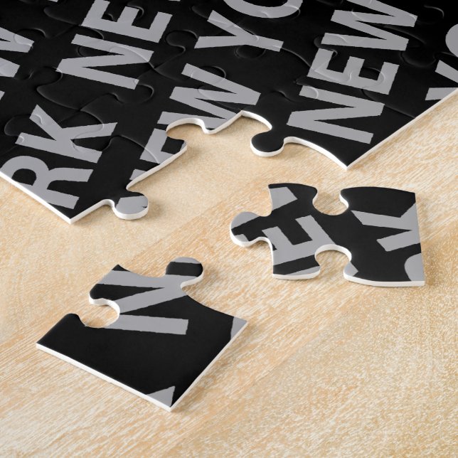 Quebra-cabeça Cinza do padrão de Nova York (Lateral)