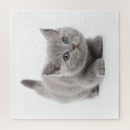 Quebra-cabeça Cinza Gato Jigsera