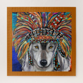 Quebra-cabeça Cinza Wolf Art