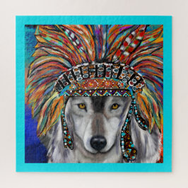 Quebra-cabeça Cinza Wolf Art