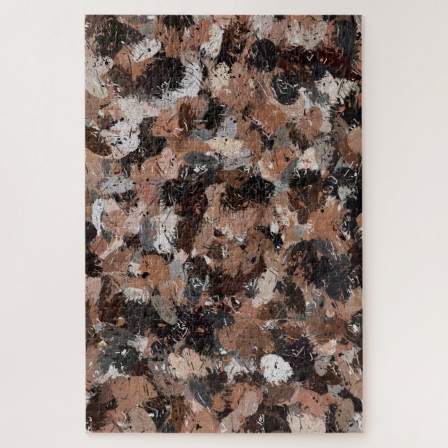 Quebra-cabeça Cinzas, pinturas castanhas e pretas (Vertical)