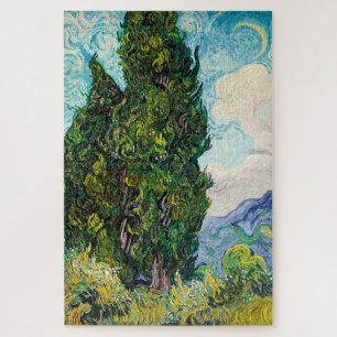 Quebra-cabeça Ciprestes de Vincent Van Gogh Arte Fino