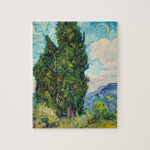 Quebra-cabeça Ciprestes de Vincent Van Gogh Arte Fino