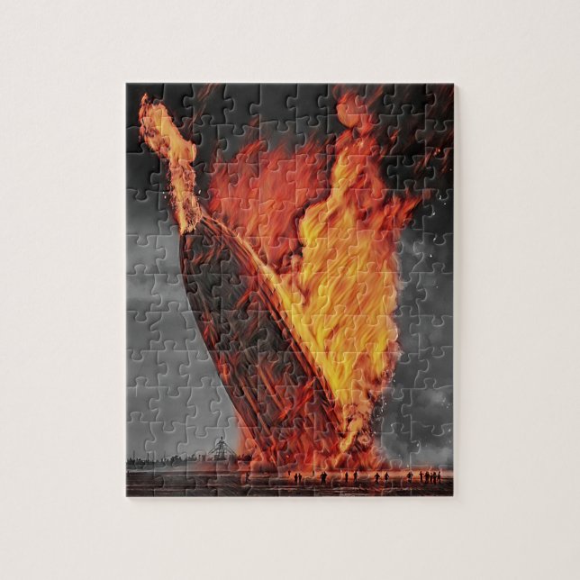 Quebra-cabeça Circa de 1937 da Catástrofe do Navio Zeppelin Hind (Vertical)