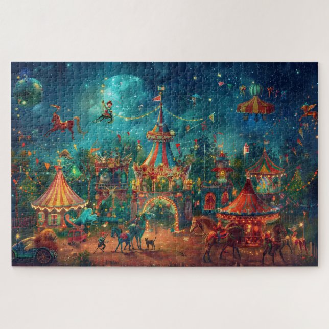 Quebra-cabeça Circo Whimsical e Estranho (Horizontal)