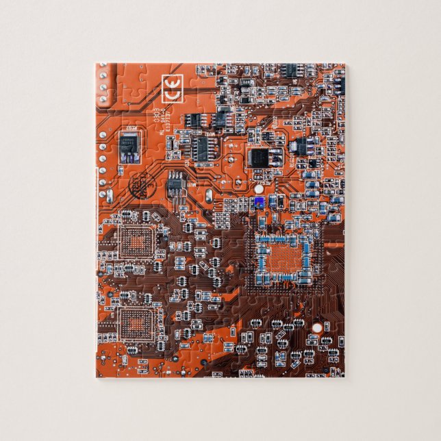 Quebra-cabeça Circuito Impresso Conjunto PCB Circuito Laranja Co (Vertical)