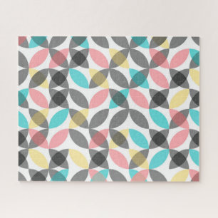 Quebra-cabeça Circular geométrica colorida, moderna e alegre