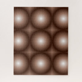 Quebra-cabeça Círculo Geométrico 3D Escuro Mocha Mousse Branco