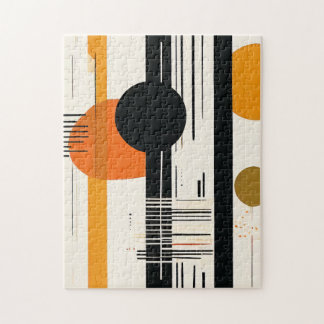 Quebra-cabeça círculos abstractos boho anaranjados