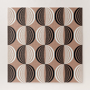 Quebra-cabeça Círculos castanhos geométricos Design