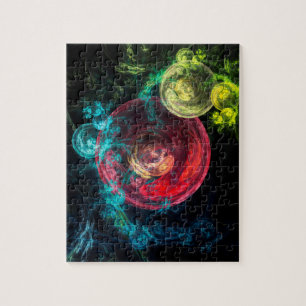 Quebra-cabeça Círculos de Galáxia de Arte Abstrato