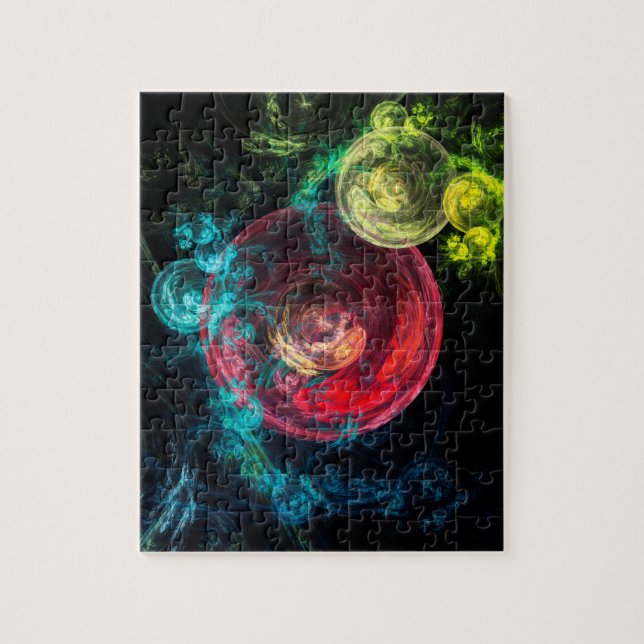 Quebra-cabeça Círculos de Galáxia de Arte Abstrato (Vertical)