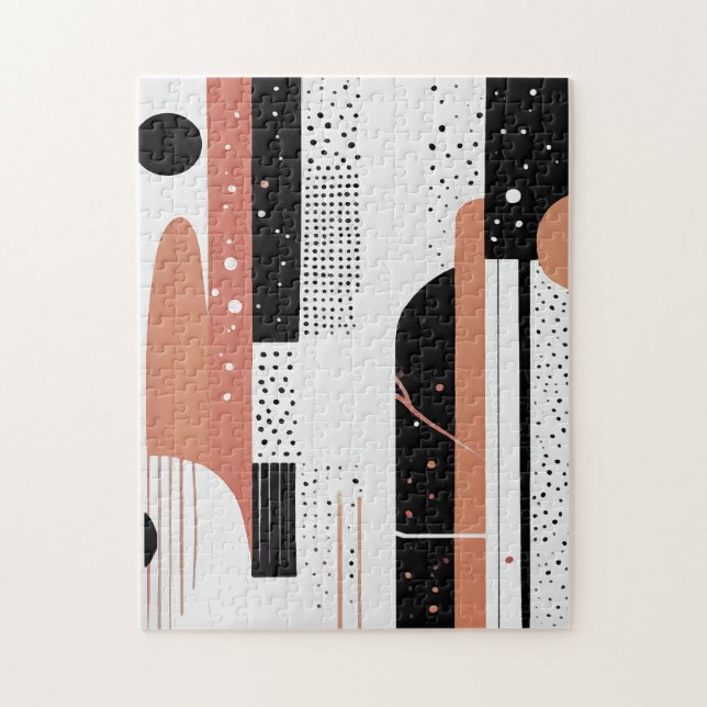 Quebra-cabeça círculos y formas abstractas boho  (Vertical)