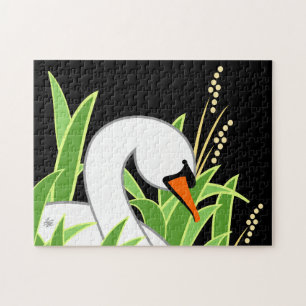 Quebra-cabeça Cisne muda branca