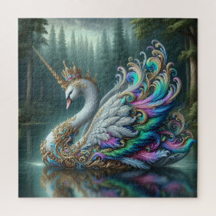 Quebra-cabeça Cisne Unicórnio Majestoso