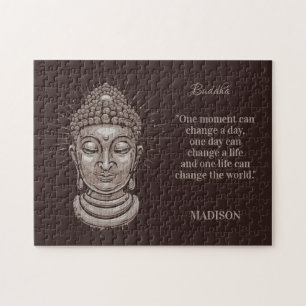 Quebra-cabeça Citação Buda de Nome e Texto Personalizado