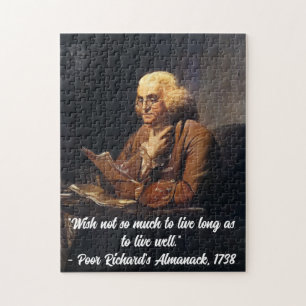 Quebra-cabeça Citação de Benjamin Franklin - Personalizar
