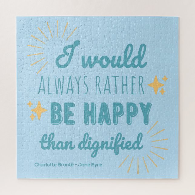 Quebra-cabeça Citação de Jane Eyre I - Edição Azul (Vertical)