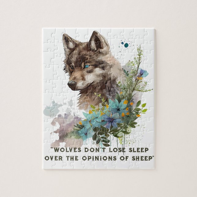 Quebra-cabeça Citação de Lobo (Vertical)