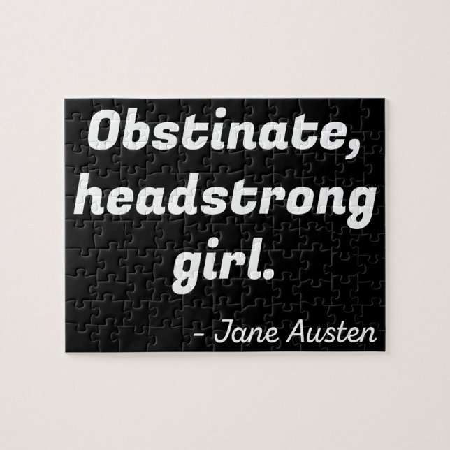 Quebra-cabeça Citação de Orgulho e Preconceito II (Horizontal)