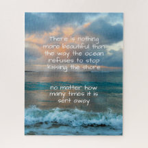 Citação do Amor de Lado Brilhante de Praia Tropica