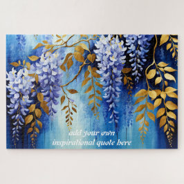 Quebra-cabeça Citação Inspiradora Personalizada de Wisteria Azul