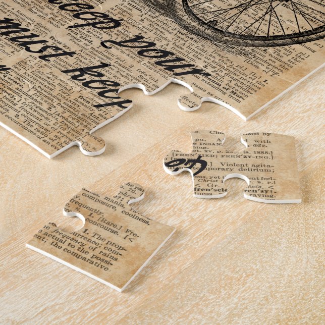 Quebra-cabeça Citações da bicicleta da arte do dicionário do
