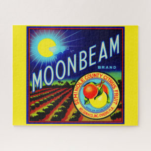 Quebra-cabeça citrino da marca do Moonbeam da etiqueta da caixa
