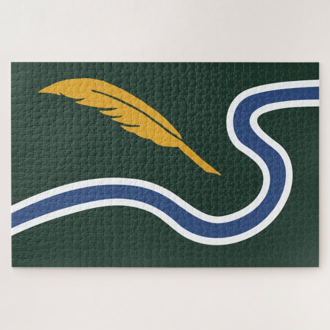 Quebra-cabeça City Flag of Northampton (Massachusetts, EUA) (Horizontal)