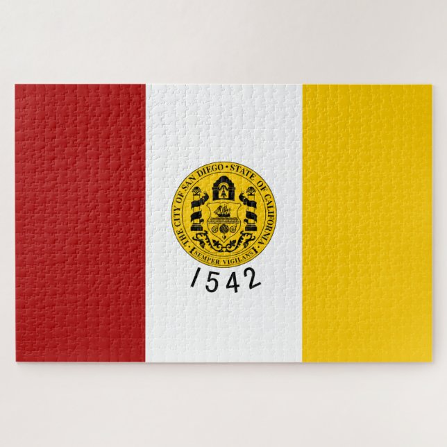 Quebra-cabeça City Flag of San Diego (Califórnia) (Horizontal)