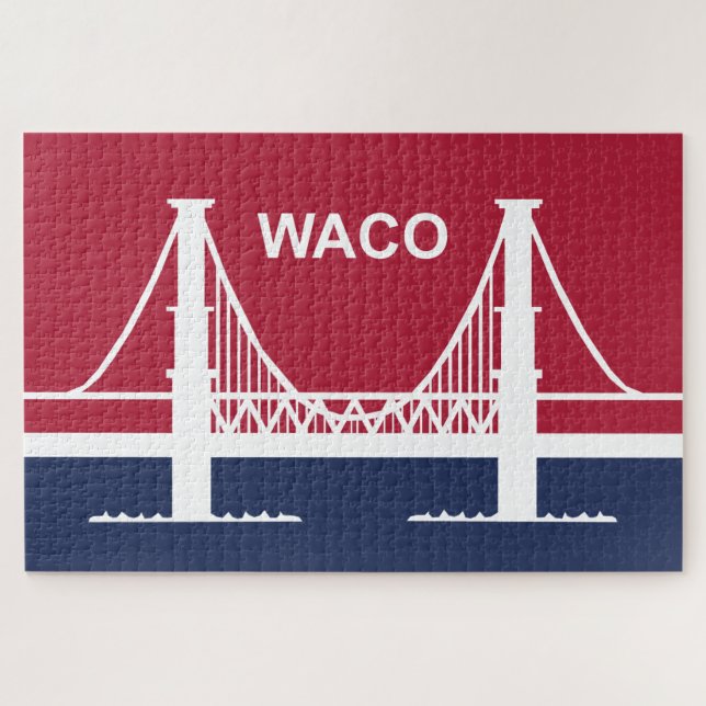 Quebra-cabeça City Flag of Waco (Texas, EUA) (Horizontal)