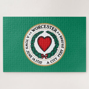 Quebra-cabeça City Flag of Worcester (Massachusetts)
