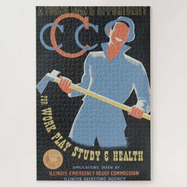 Quebra-cabeça Civilian Conservation Corp: Trabalho Reproduzir Sa (Vertical)