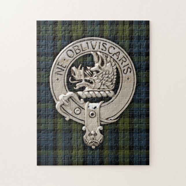 Quebra-cabeça Clan Campbell Crest & Tartan (Vertical)