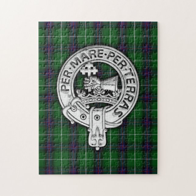 Quebra-cabeça Clan MacDonald do Isles Crest & Tartan (Vertical)