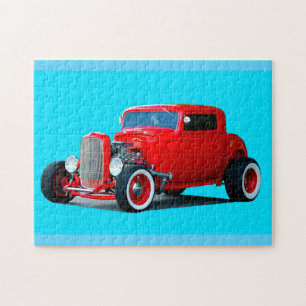 Quebra-cabeça Classe Red Hot Rod Car