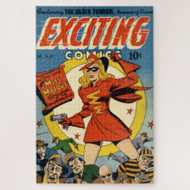 Quebra-cabeça Classic Exciting Comics Cover With Miss Masque