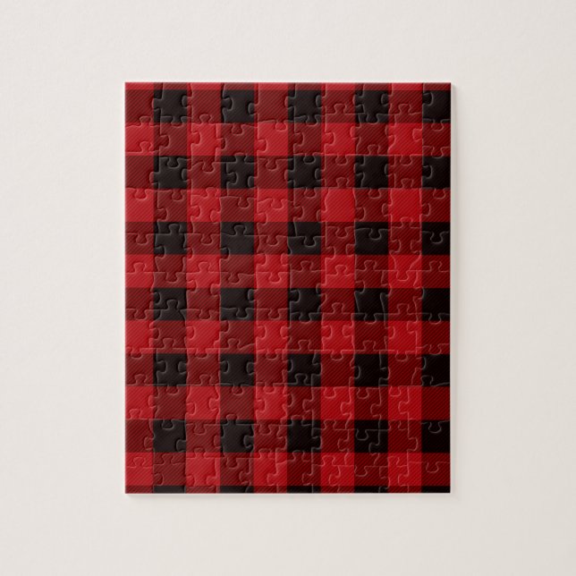Quebra-cabeça Classic red and black plaid pattern (Vertical)