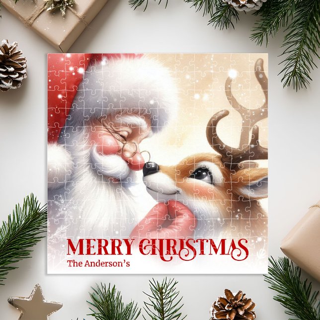 Quebra-cabeça Classic Santa Rudolph Personalized Christmas Kids  (Classic Santa Rudolph Personalized Christmas Kids Puzzle Gift

)