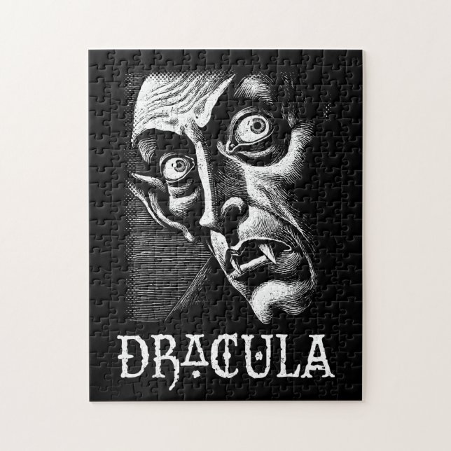 Quebra-cabeça Clássica Drácula Vintage Gótica Halloween (Vertical)