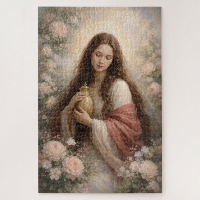 Quebra-cabeça Clássica Maria Madalena Pacífica Atemporal Pastel (Vertical)
