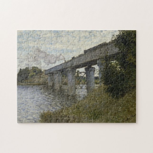 Quebra-cabeça Claude Monet - A ponte ferroviária argentina (Horizontal)