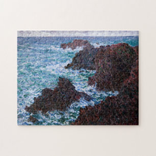 Quebra-cabeça Claude Monet - As Rochas de Belle-Ile, Costa Selva