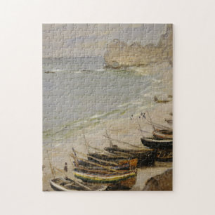 Quebra-cabeça Claude Monet - Barco Na Praia De Etretat