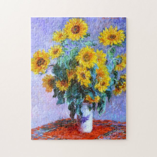 Quebra-cabeça Claude Monet Buquê de Sunflower (Vertical)