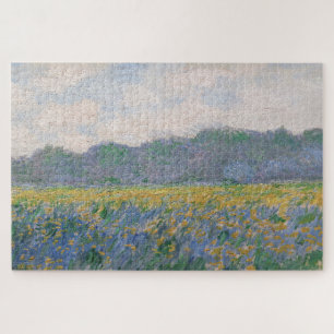 Quebra-cabeça Claude Monet - Campo de Íris Amarelos em Giverny