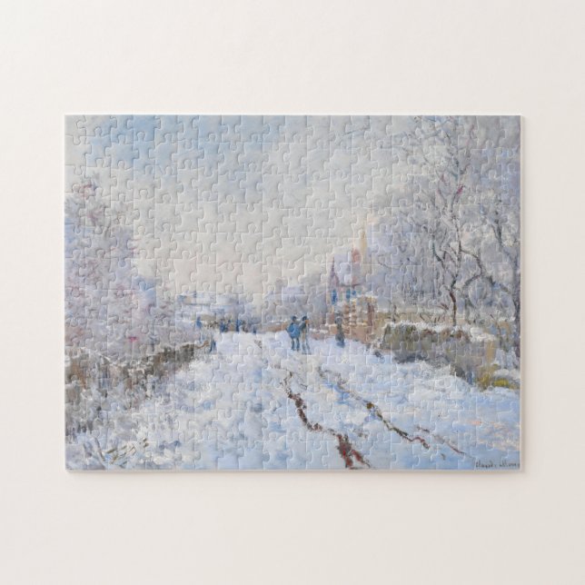 Quebra-cabeça Claude Monet - Cena de Neve na Argentina (Horizontal)