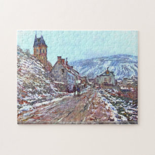 Quebra-cabeça Claude Monet - estrada a Vetheuil no inverno
